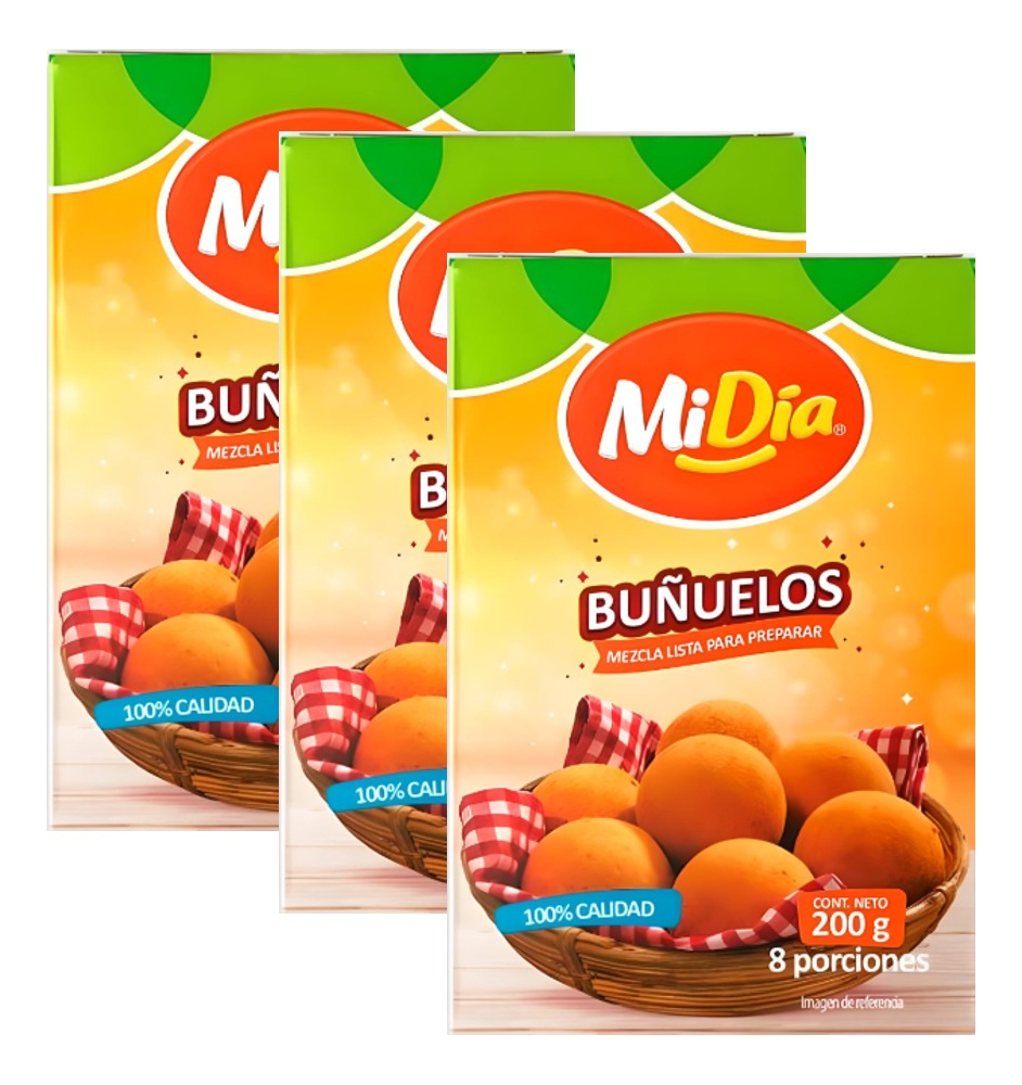 Caja De Buñuelos Navideños Mi Día Navidad 200 g X 3 Uds